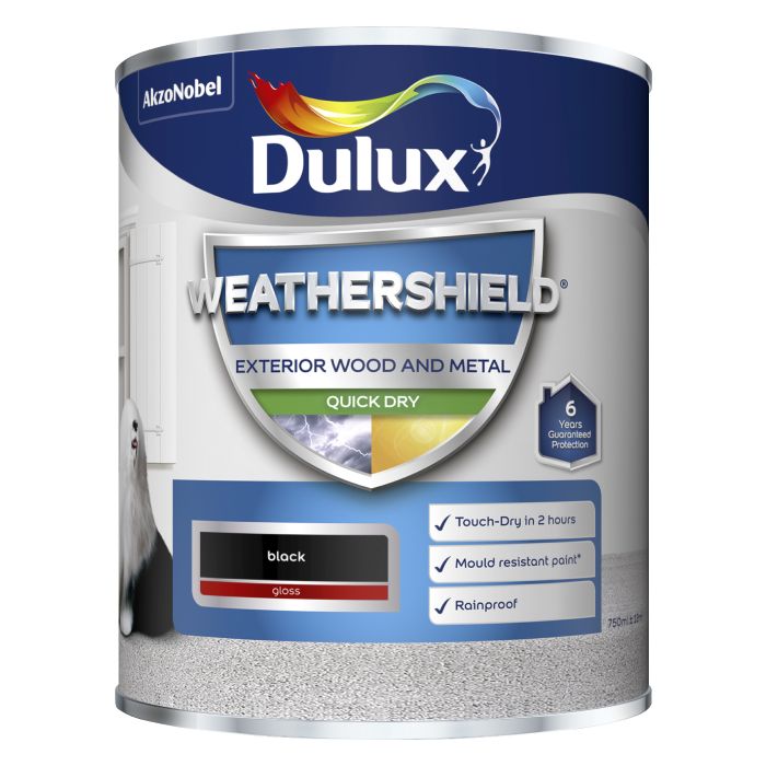 Dulux Weathershield Quick Dry Gloss Black
