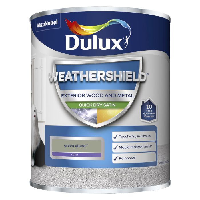 Dulux Weathershield Quick Dry Satin Green Glade 750 ml
