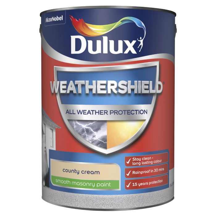 Dulux Weathershield All Weather Protection Smooth County Cream 5 Litre