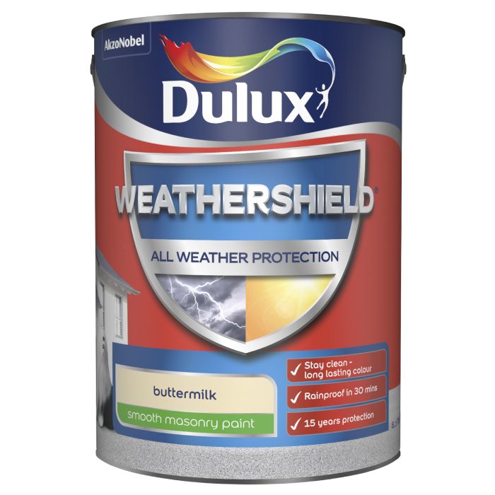 Dulux Weathershield All Weather Protection Smooth Buttermilk 5 Litre