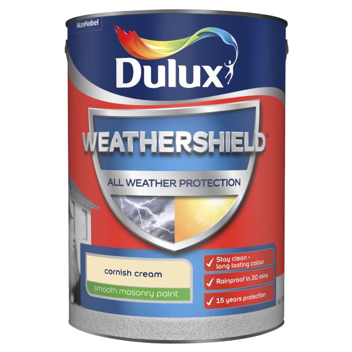 Dulux Weathershield All Weather Protection Smooth Cornish Cream 5 Litre