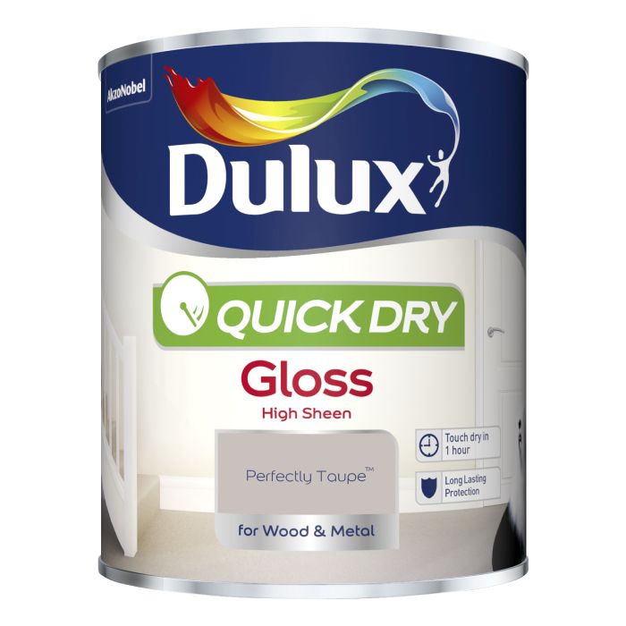 Dulux Quick Dry Gloss Perfectly Taupe 750 ml