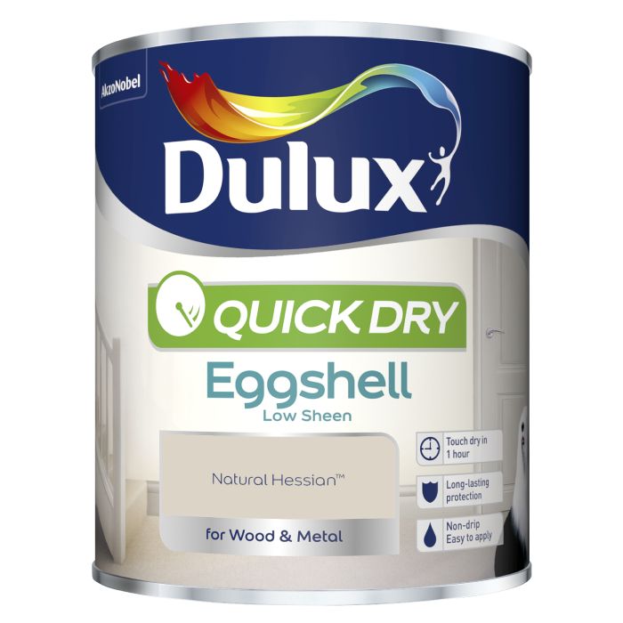 Dulux Quick Dry Eggshell Natural Hessian 750 ml