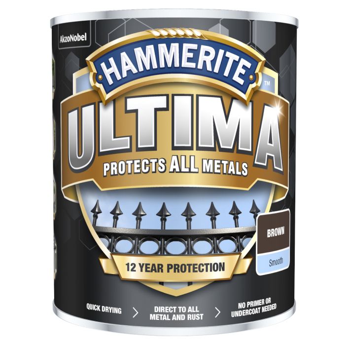 Hammerite Ultima Metal Smooth Brown 750 ml