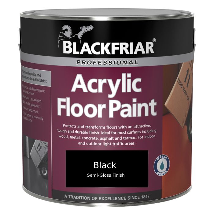 Blackfriar Professional Acrylic Floor Paint Black