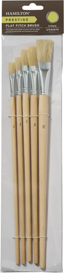 Flat Fitch Synthetic Brush Set 5 Pack