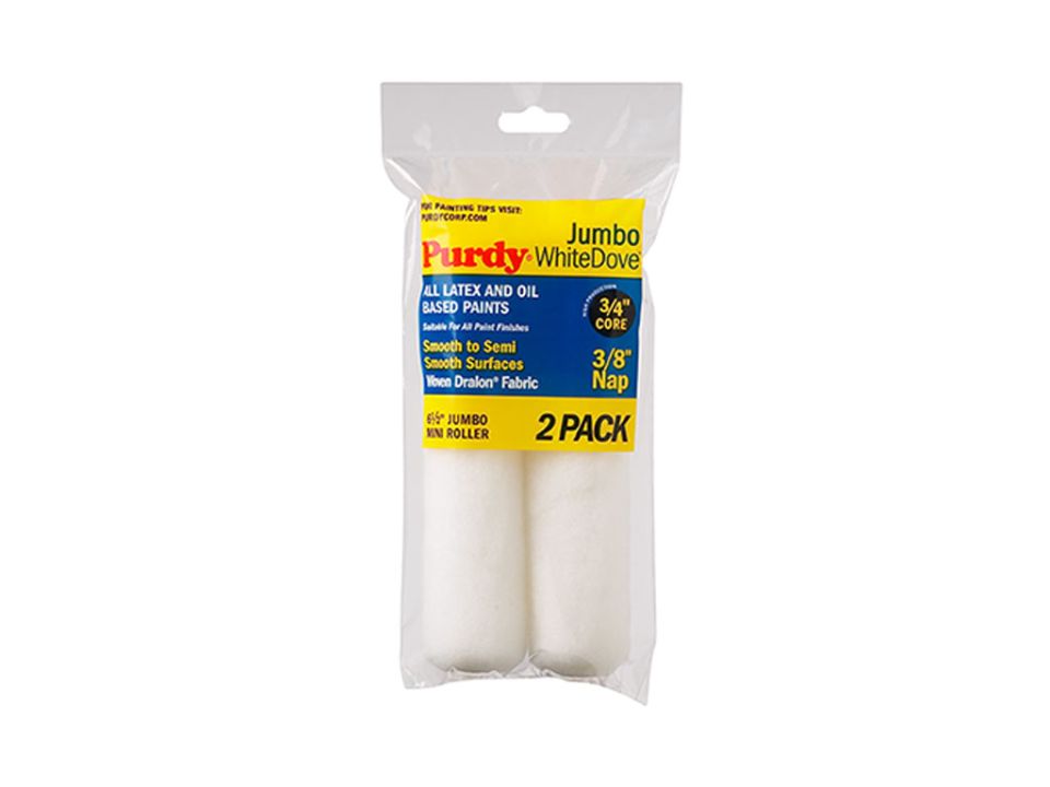 Purdy Jumbo White Dove 3/8" Med Pile 4.5 Inch 2Pk