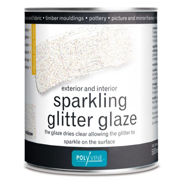 Polyvine Sparkling Glitter Glaze - Rainbow - 500ml