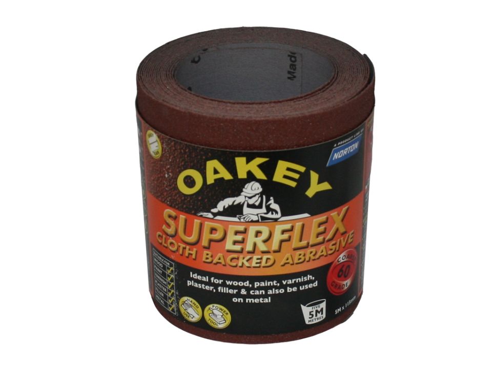 Oakey Superflex Sandpaper 60 Grit 5M