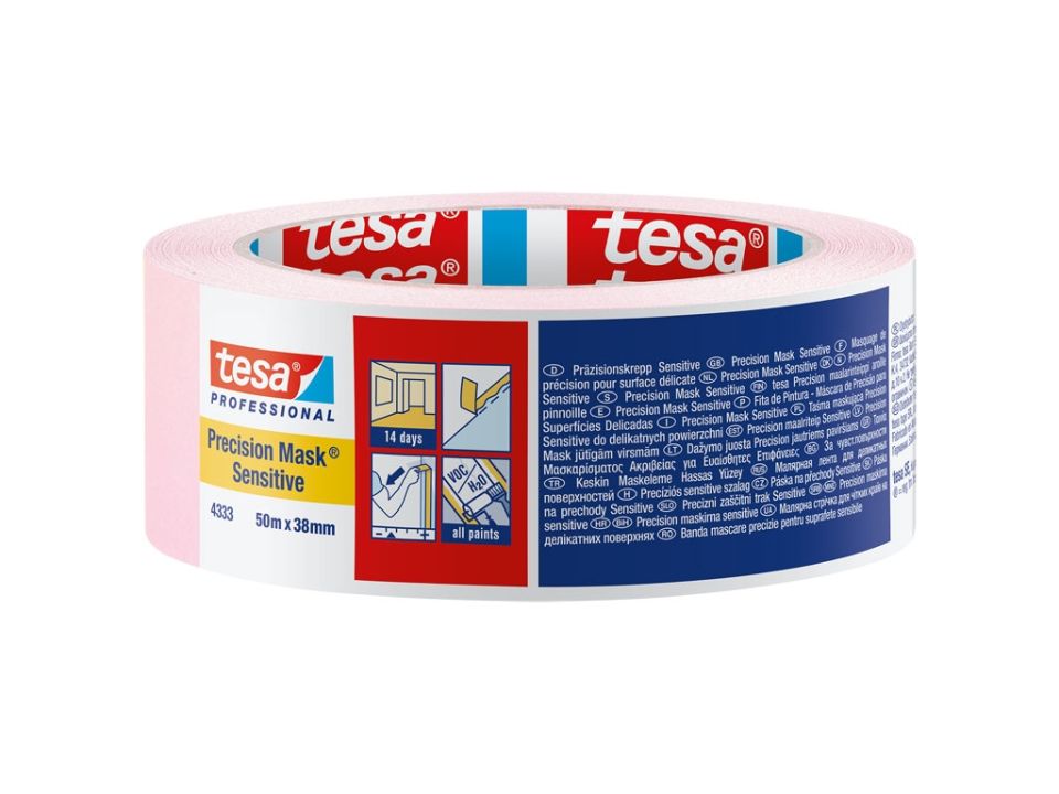 Tesa Precision Mask Sensitive Tape Pink 1.5 Inch