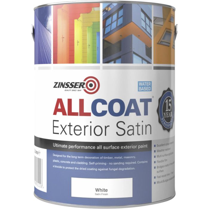 Zinsser Allcoat Exterior Satin WB White