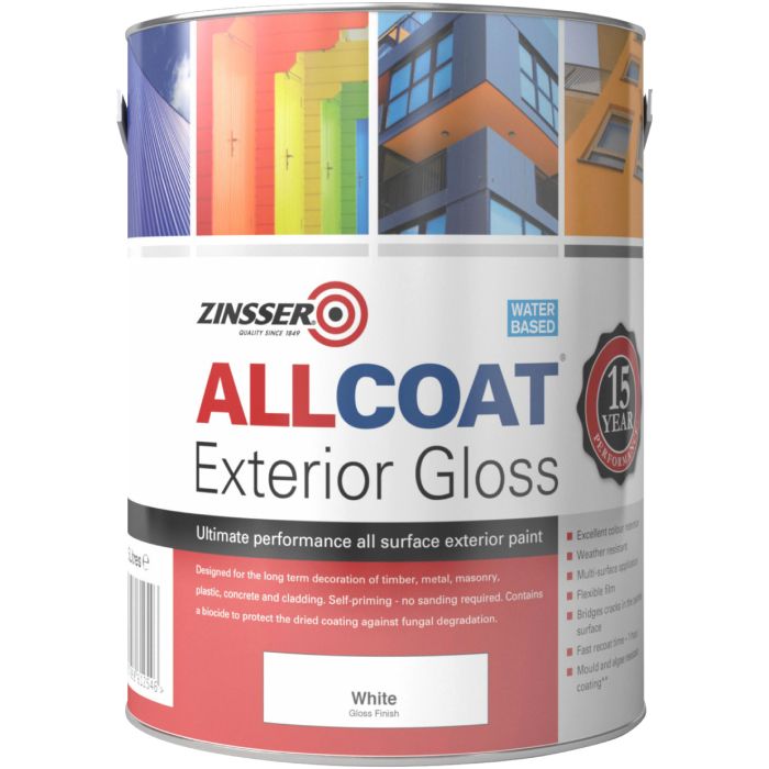 Zinsser Allcoat Exterior Gloss WB White