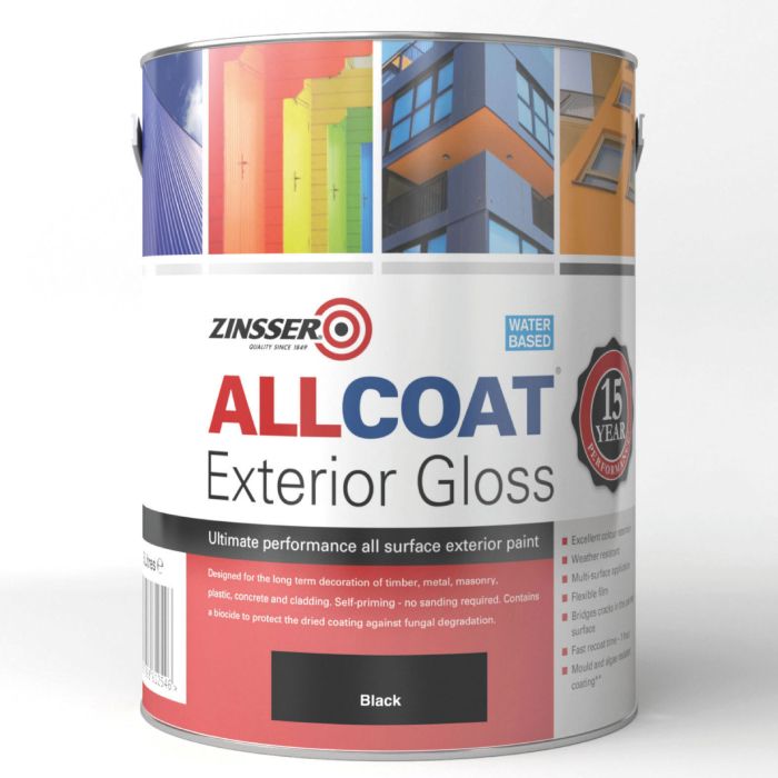 Zinsser Allcoat Exterior Gloss WB Black