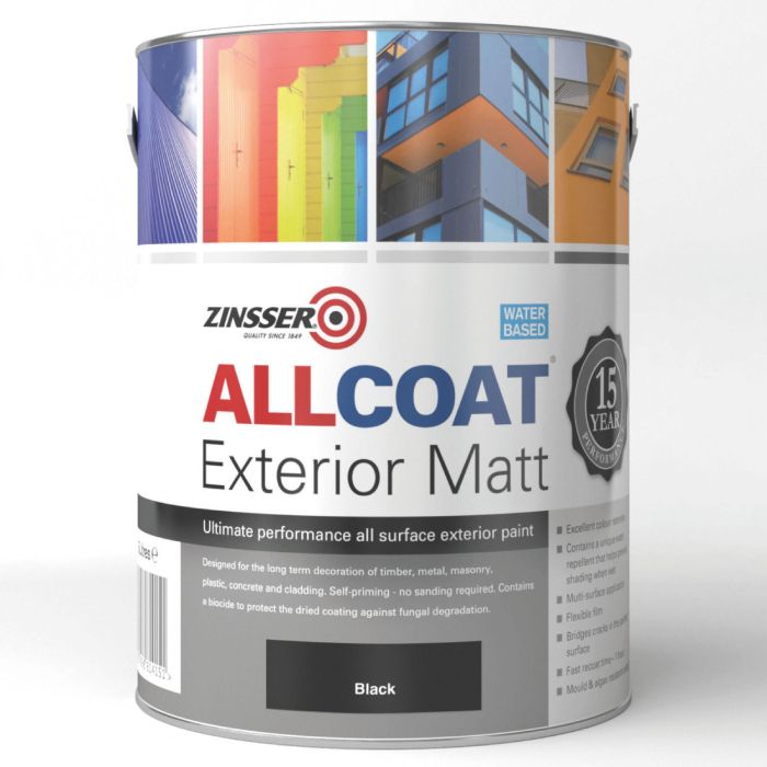 Zinsser Allcoat Exterior Matt WB Black