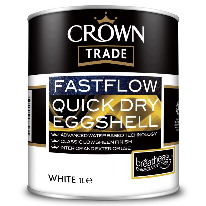 crown trade fastflow quick dry eggshell white