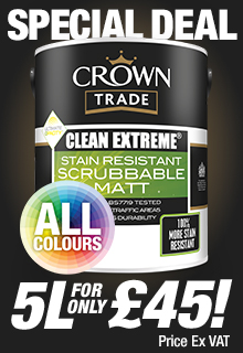 Save on 5L Crown Clean Extreme Tinted Paint